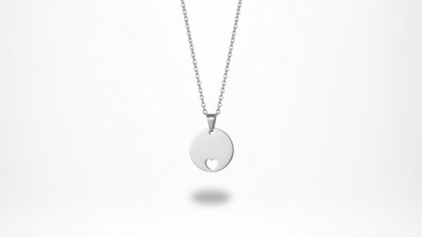 Collar Medalla Corazón 20 mm